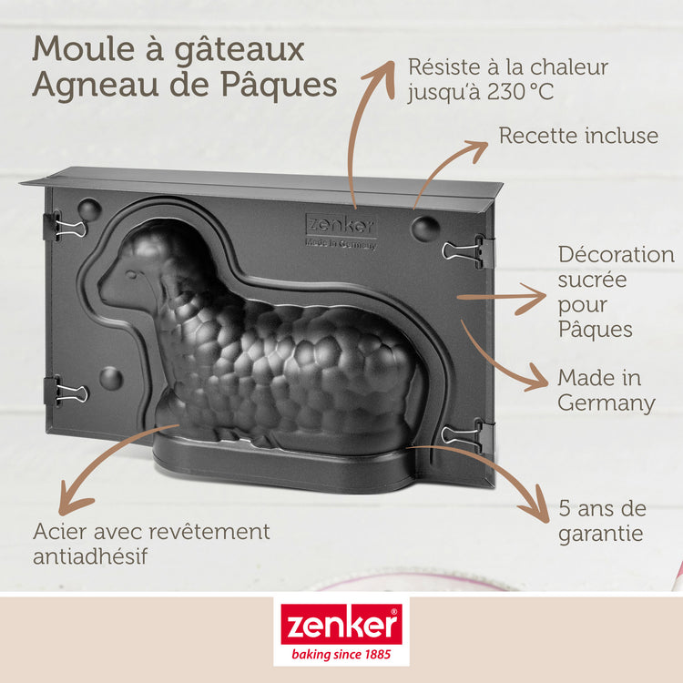Moule agneau pascal 3D 700 ml pour Pâques Zenker