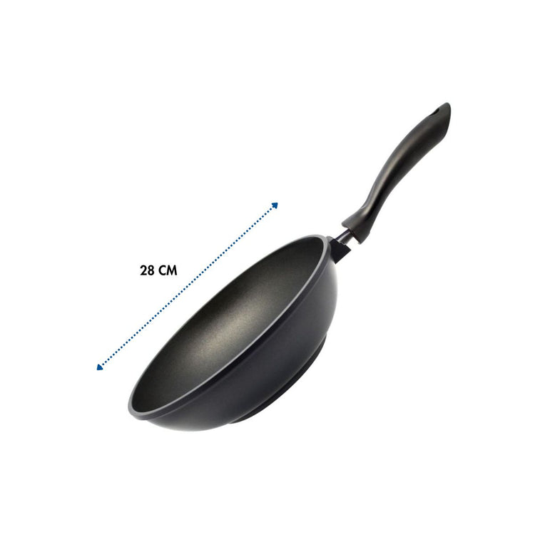 Wok 28 cm en aluminium pressé Elo Alucast