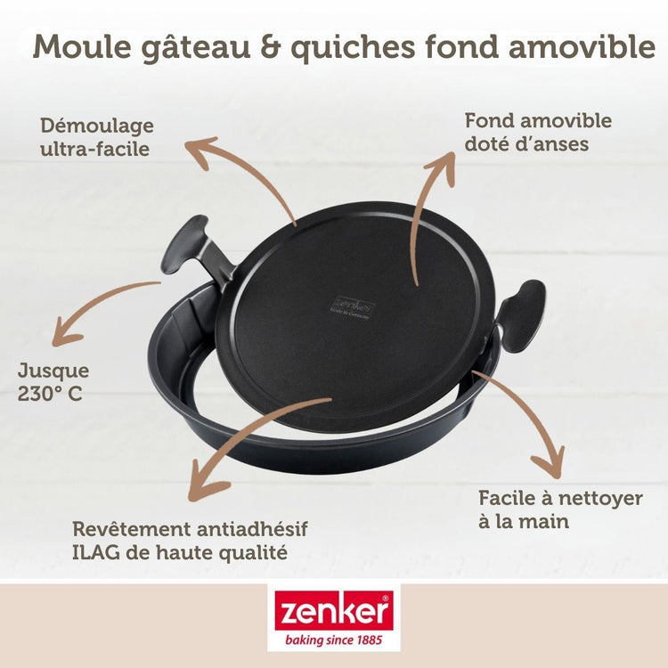 Ensemble comprenant d'un moule à gâteau Zenker, 2 bols à mixer en inox Fackelmann