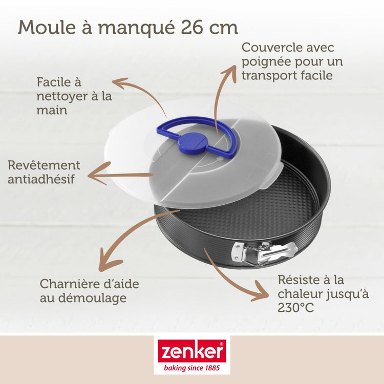 Ensemble Pâtisserie comprenant 1 Moule à Manqué Zenker, 2 Bols Inox Fackelmann
