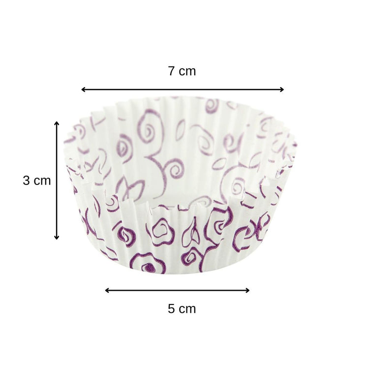 Ensemble comprenant 50 moules à muffins en papier motif fleur violette Zenker, 2 bols à mixer en inox Fackelmann