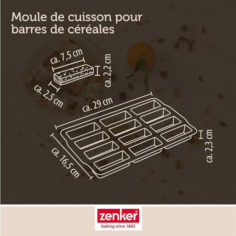 Set comprenant 1 Moule Silicone, 1 spatule Zenker, 2 bols à mixer en inox Fackelmann