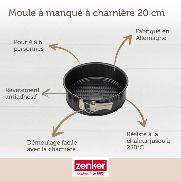Lot comprenant 1 Moule à manqué, 1 spatule Zenker et 2 bols à mixer en inox Fackelmann