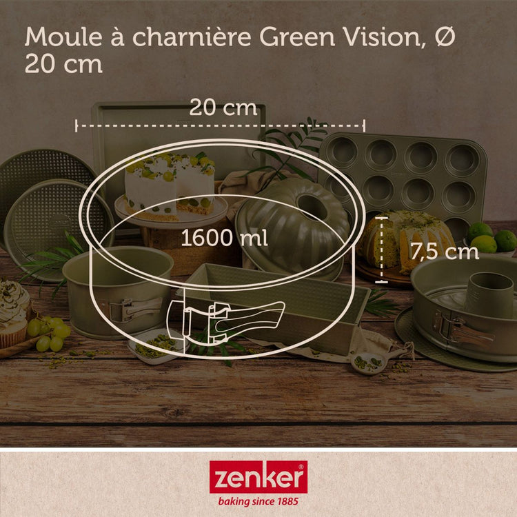 Set de 4 ustensiles de pâtisserie moule à manqué 2 bols et spatule Zenker Green Vision