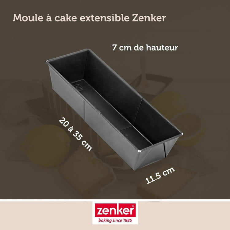 Set pâtisserie avec moule à cake extensible, 2 bols à mixer, verre mesureur et spatule Zenker