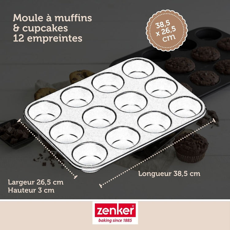 Set de 5 ustensiles de pâtisserie moule à gâteaux bol spatule et verre doseur Black metallic Black mettallic Zenker Black mettallic