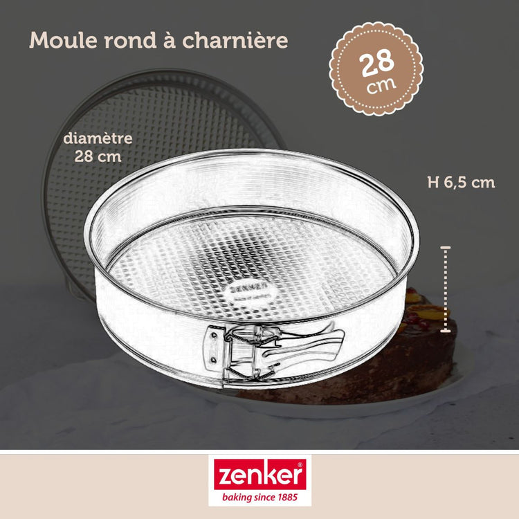 Set pâtisserie avec moule à manqué 28 cm, 2 bols à mixer, verre mesureur et spatule Zenker