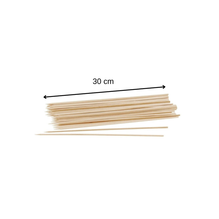 Lot de 70 pics à brochettes en bois de 30 cm Fackelmann Barbecue