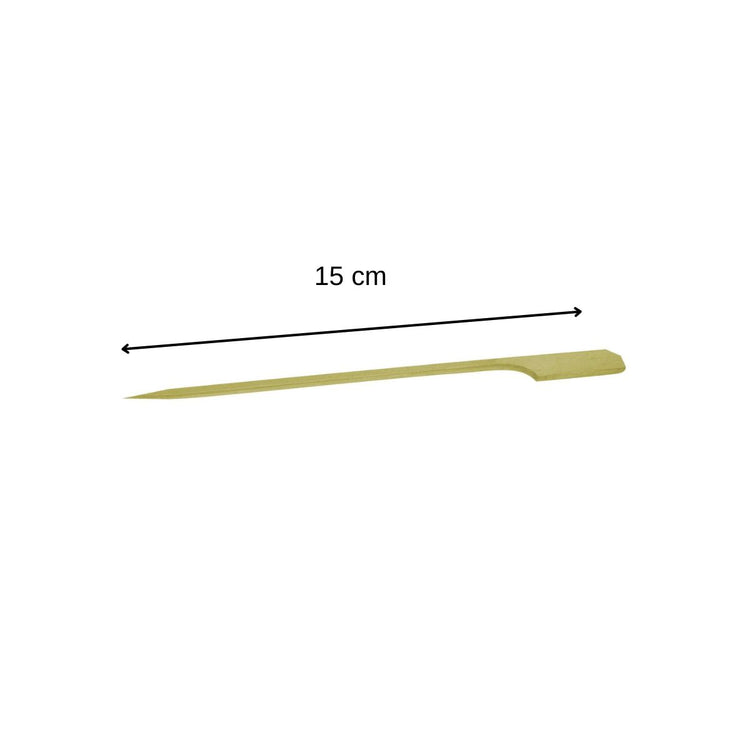 Lot de 100 pics en bois brochettes de 15 cm Fackelmann Single Use