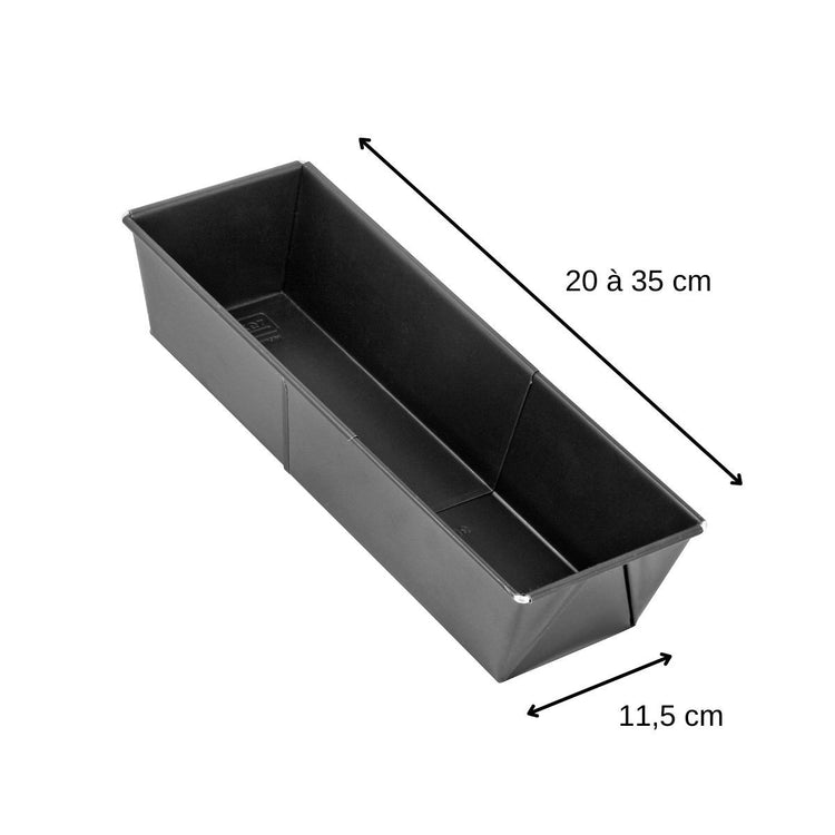 Lot de 2 moules à cakes extensibles 20 à 35 cm Zenker Black Metallic