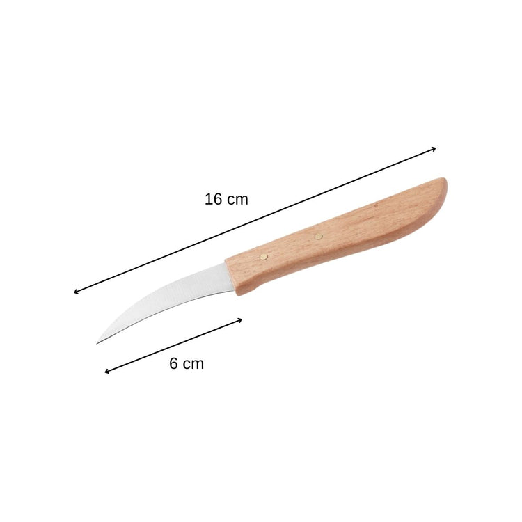 Lot de 2 couteaux de cuisine éplucheur manche en bois 16 cm Nirosta