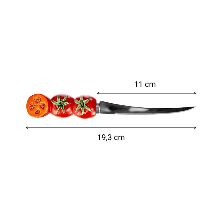Lot de 4 couteaux à tomates lame crantée 11 cm Fackelmann