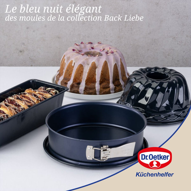 Ensemble de 2 Moules à manqué à charnière 28 cm Dr Oetker Back Liebe