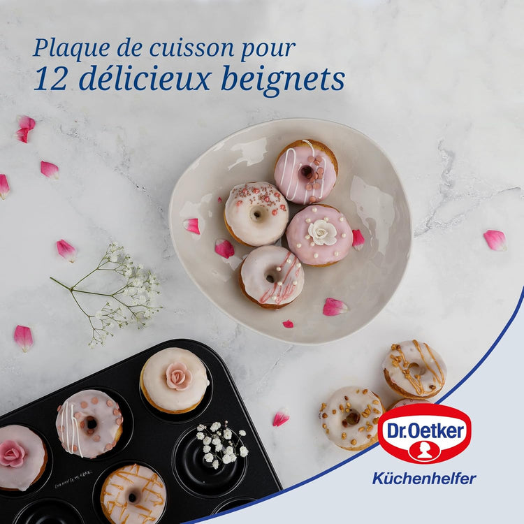 Ensemble de 2 Moules donut et bagel 12 empreintes 26,5 x 38,5 cm Dr. Oetker Tradition