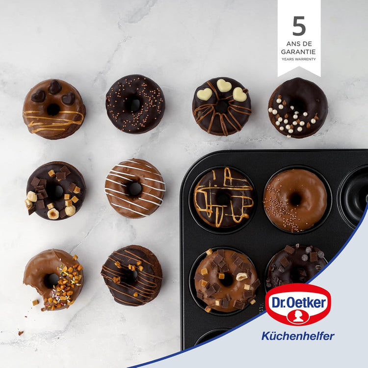 Ensemble de 2 Moules donut et bagel 12 empreintes 26,5 x 38,5 cm Dr. Oetker Tradition