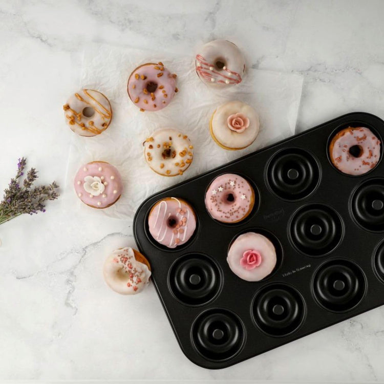 Ensemble de 2 Moules donut et bagel 12 empreintes 26,5 x 38,5 cm Dr. Oetker Tradition