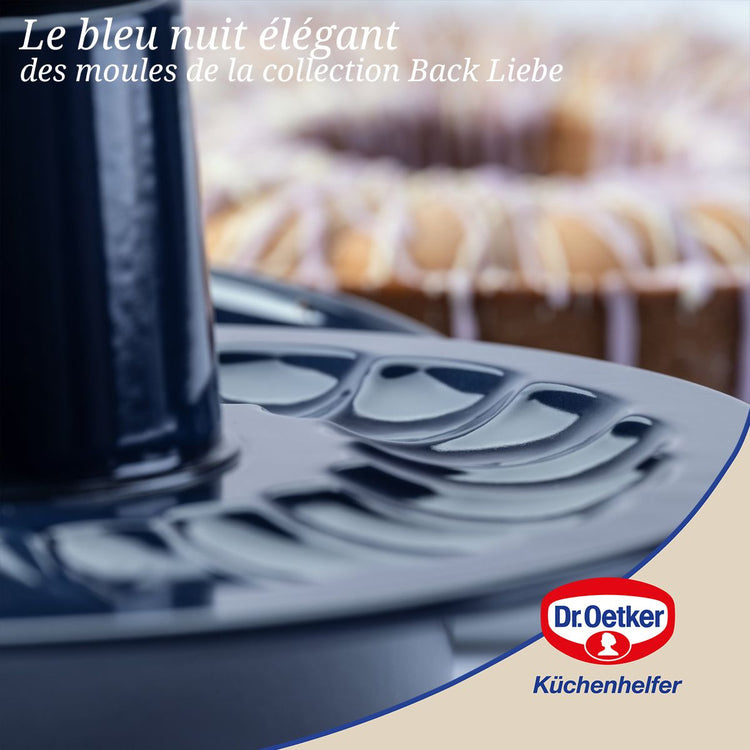 Ensemble de 2 Moules à manqué et savarin double fond 28 cm Dr. Oetker Back Liebe