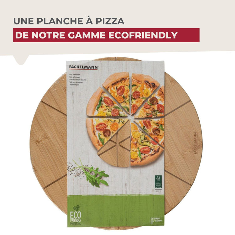 Ensemble de 2 Planches à pizza avec rainures de coupe, Ø 32 cm