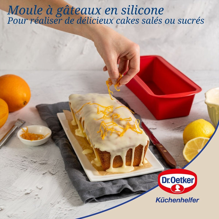Ensemble de 2 Moules à cakes en silicone 24 cm Dr Oetker Flexxibel Love