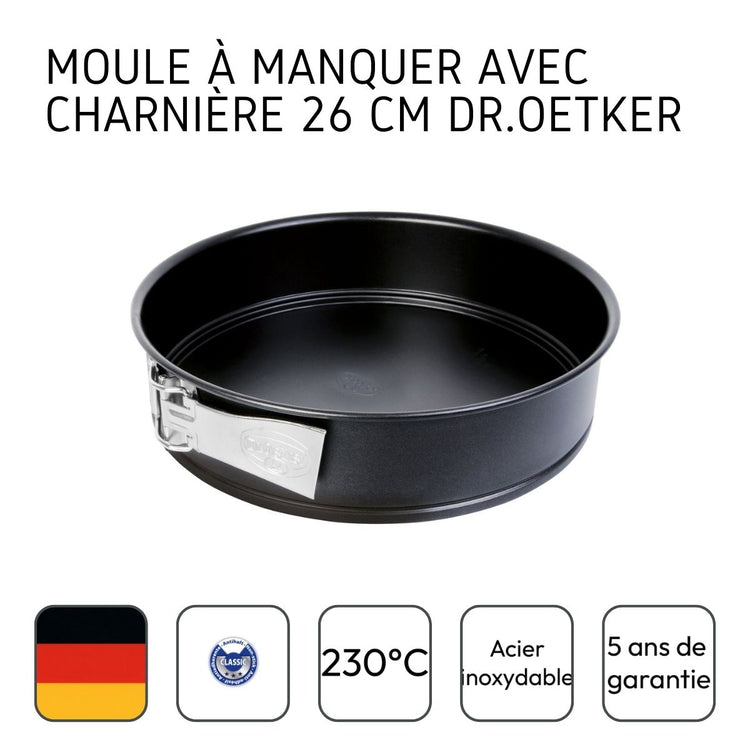 Lot de 2 moules à gâteaux 26/26 cm en acier Dr oetker Tradition