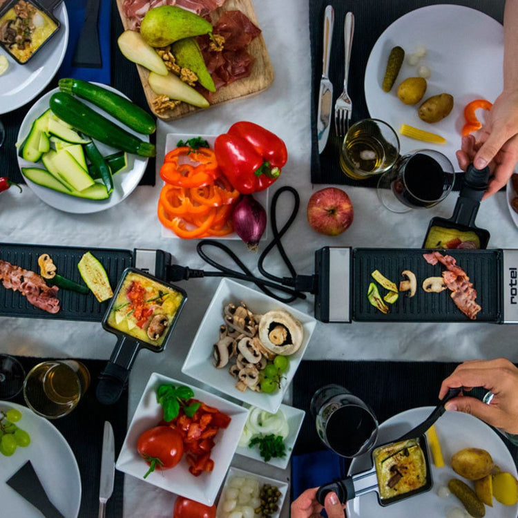 Ensemble de 8 poêlons à raclette Rotel Swiss Tradition