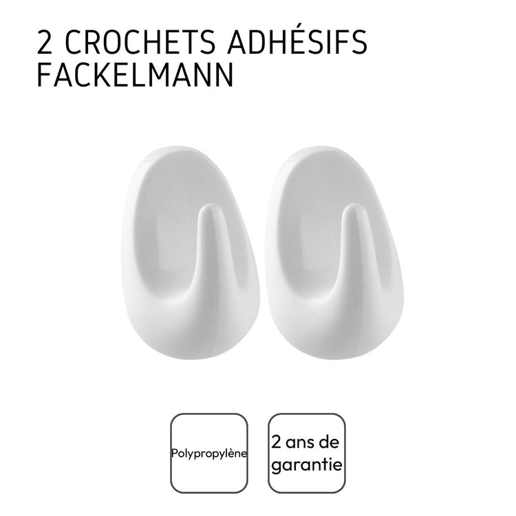 Ensemble de 4 crochets adhésifs universels Fackelmann Tecno