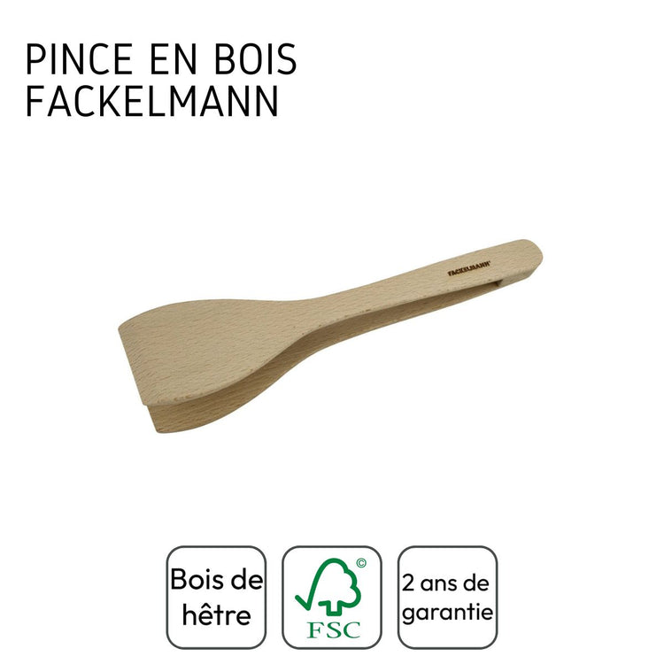 Set de 2 ustensiles de cuisine pince de cuisine Fackelmann Nature