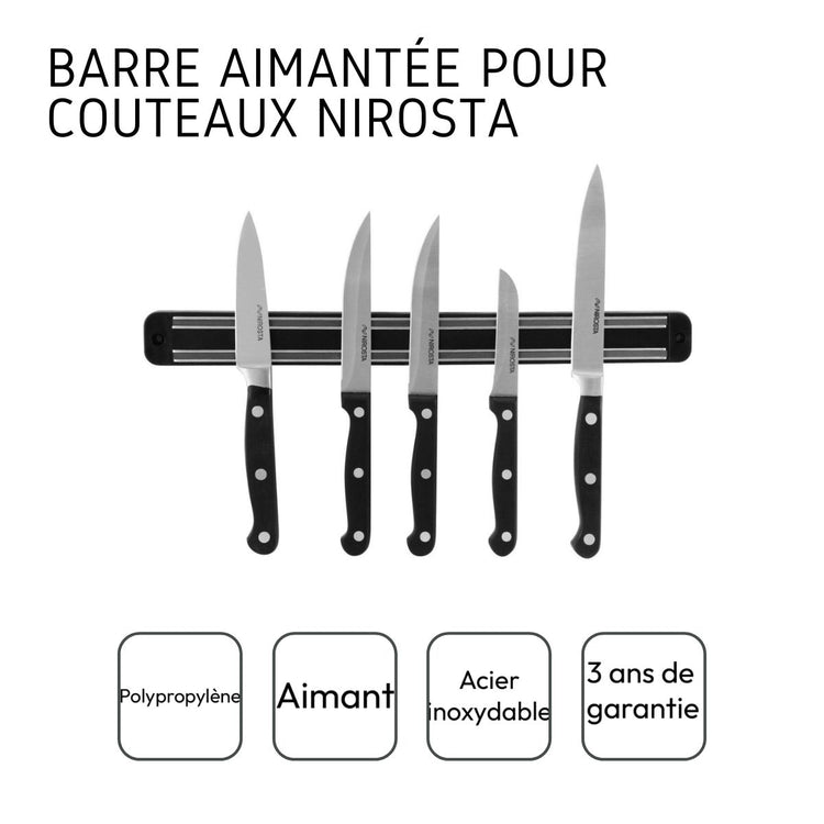 Ensemble de 2 Barres aimantées pour Couteaux et ustensiles en métal Nirosta Divers