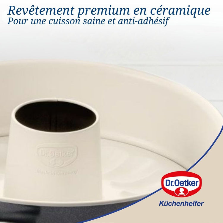 Ensemble de 2 Moules à manqué et à savarin double fond 28 cm Dr.Oetker Back Trend