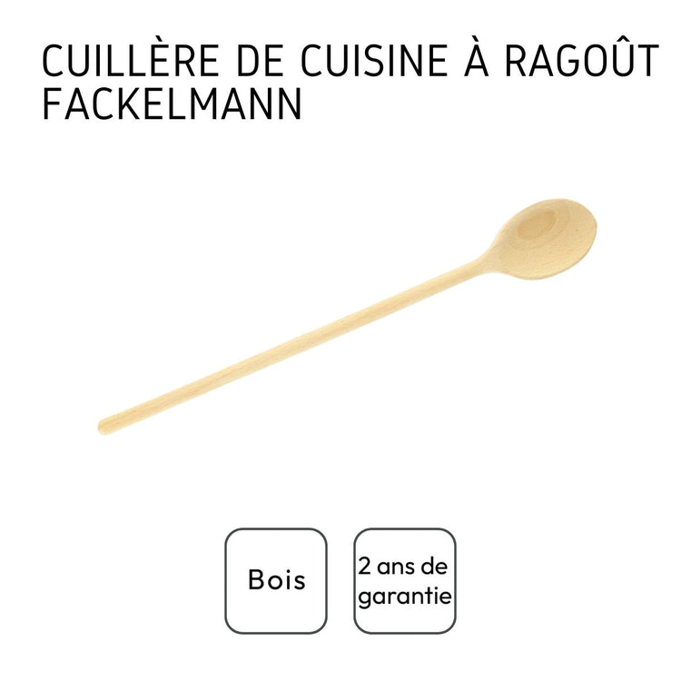 Ensemble de 2 Cuillères de cuisine en bois 40 cm Fackelmann Wood Edition