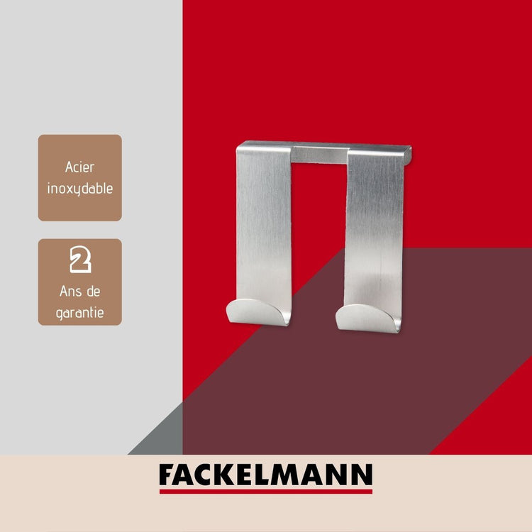 Ensemble de 2 Crochets doubles pour porte Fackelmann Tecno