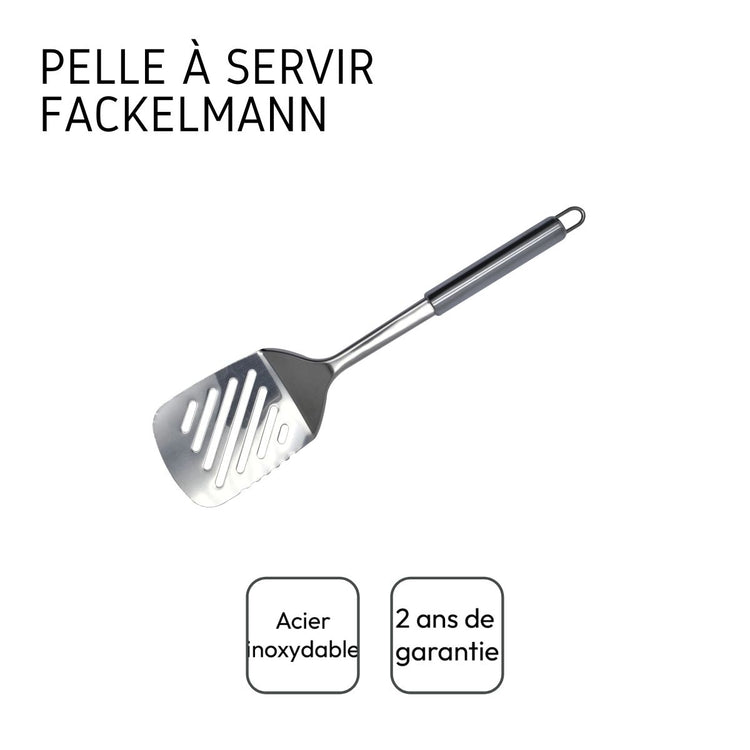 Ensemble de 2 Spatules de cuisine ajourée en inox 33 cm Fackelmann Elemental