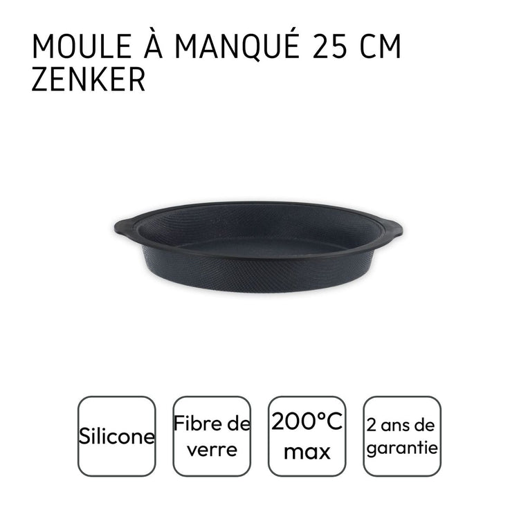 Lot de 2 moules à gâteaux 25/25 cm en silicone fibre de verre Silicone fibre de verre Silicone fibre de verre Zenker Silicone fibre de verre