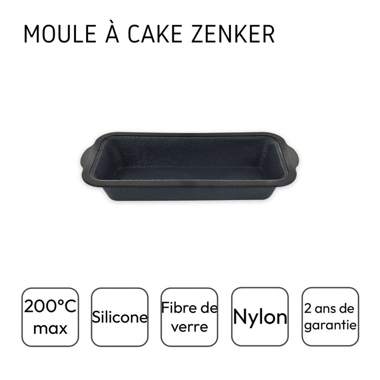 Lot de 2 moules à gâteaux 31,5/14,2 cm en silicone Silicone fibre de verre Silicone fibre de verre Zenker Silicone fibre de verre
