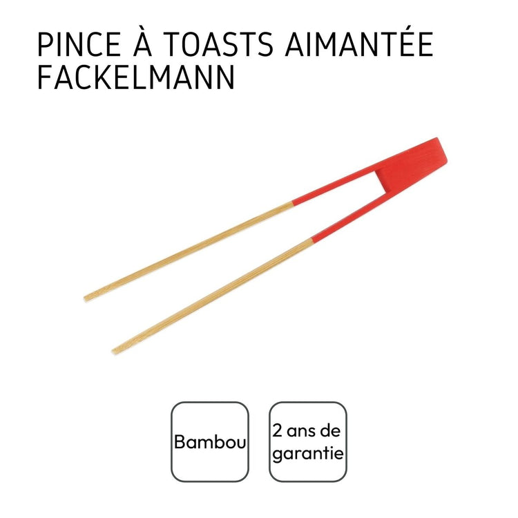 Set de 2 ustensiles de cuisine pince cuisine en bois Fackelmann Boisselerie
