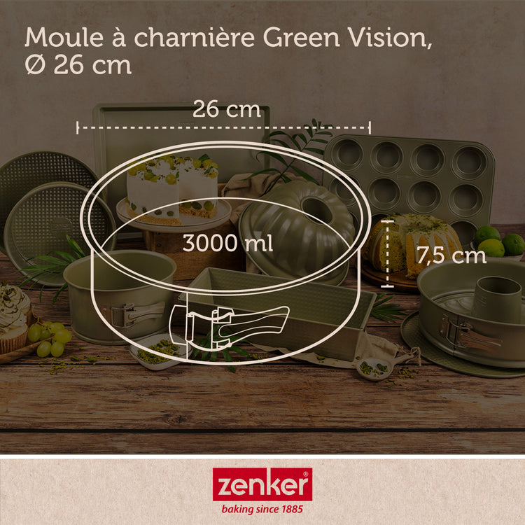 Ensemble de 2 Moules à manqué à charnière 26 cm Zenker Green Vision