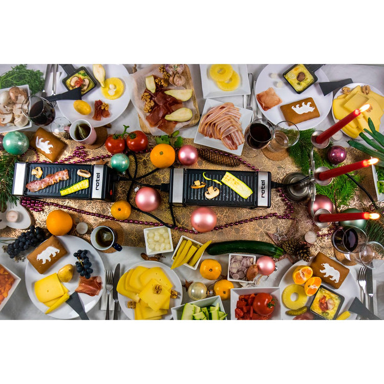 Lot de 2 appareils à raclette 2 personnes raccordables Rotel