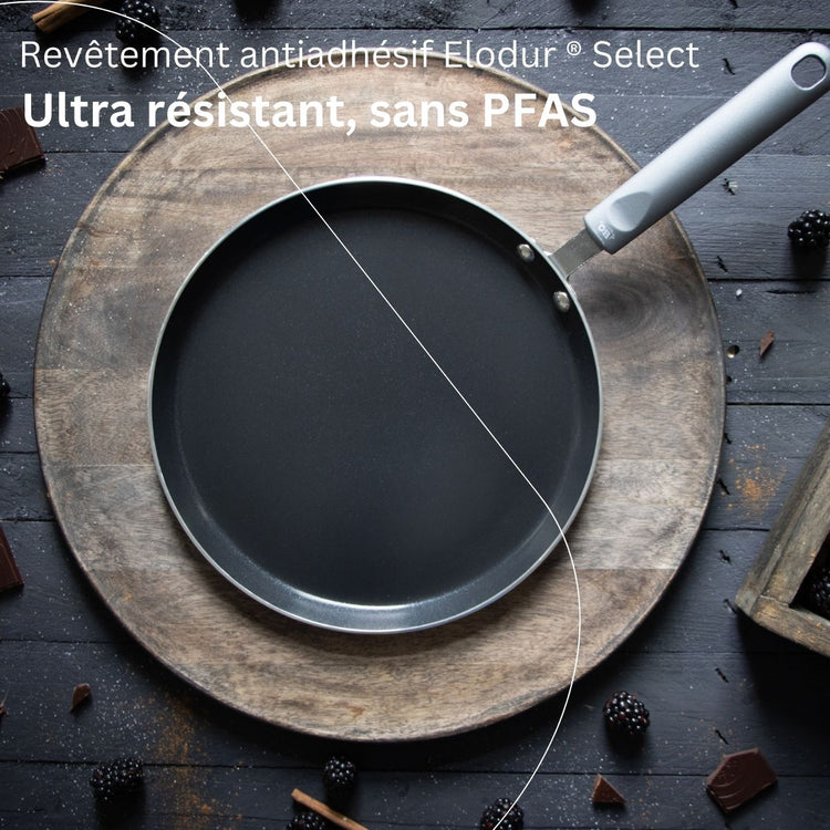 Set de 1 poêle de cuisson 26 cm en aluminium avec 3 ustensiles de cuisine sans PFAS Elo Ducato