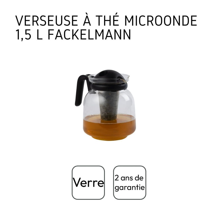 Verseuse à thé micro-ondable 1,5 litres Fackelmann