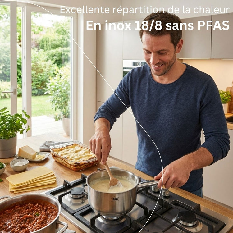 Casserole en inox 16 cm d'1 litre Elo Profi Cuisine