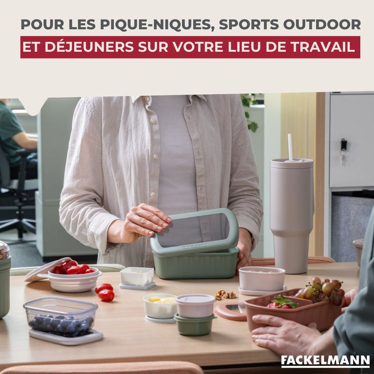 Lunchbox Verte à compartiment réglable 1 litre sans BPA Fackelmann Storage