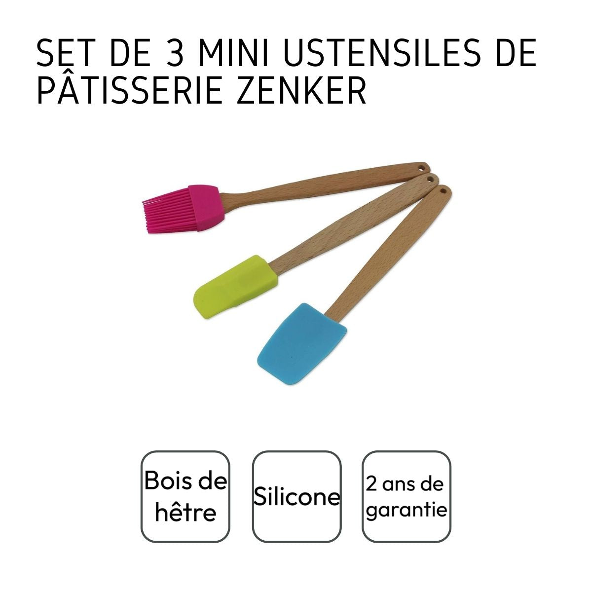 Kit de 3 ustensiles de pâtisserie Zenker