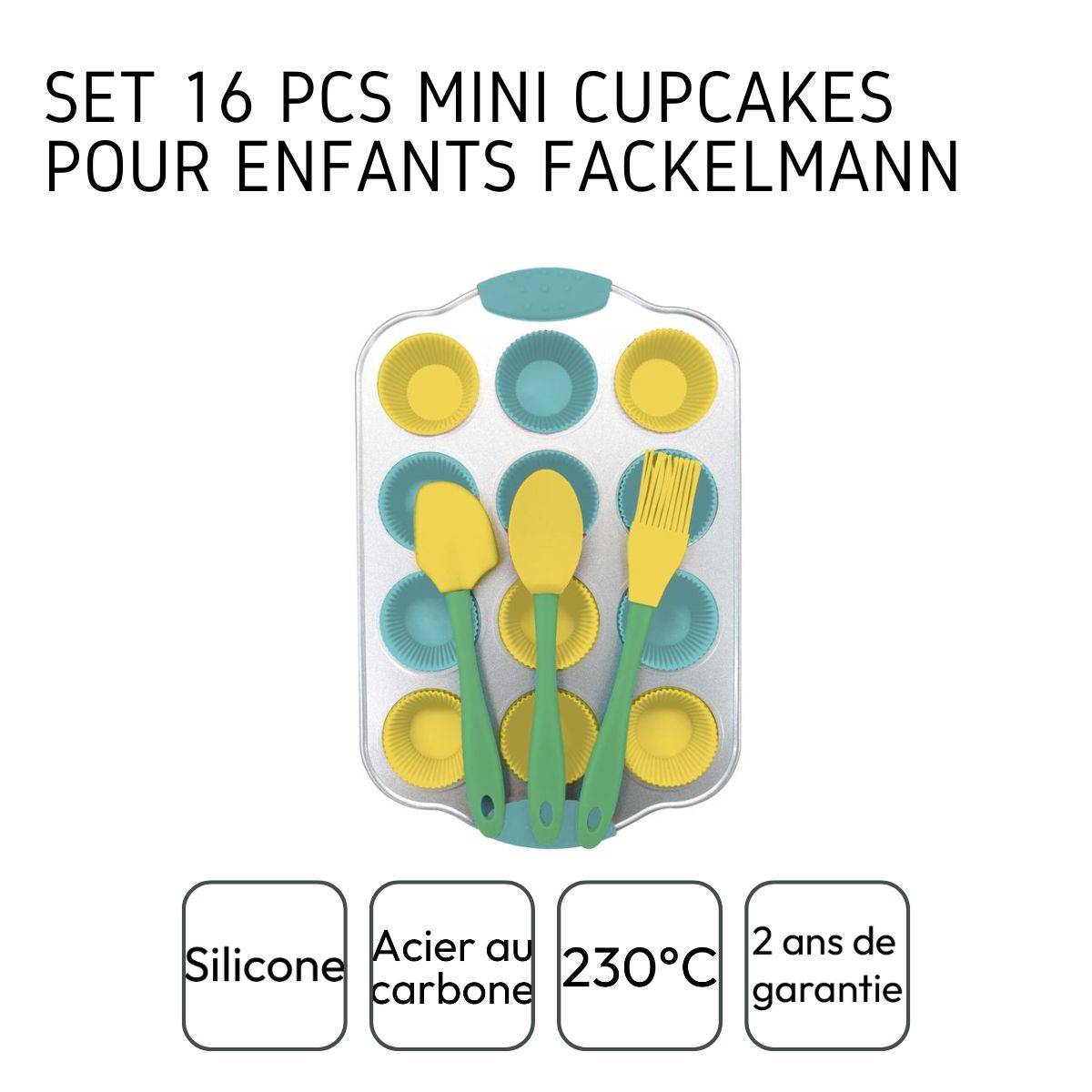 Set pour mini cupcakes 16 pièces Fackelmann Mini Monsters