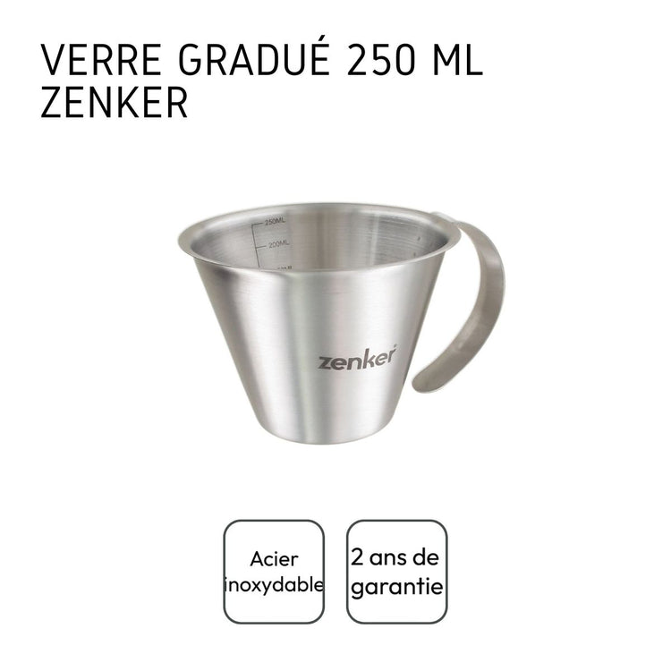 Verre doseur en inox 250 ml Zenker