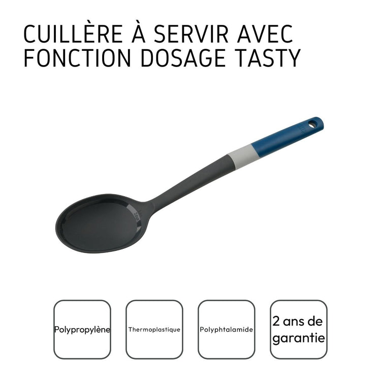 Cuillère doseuse manche bleu foncé 34 cm Tasty Core