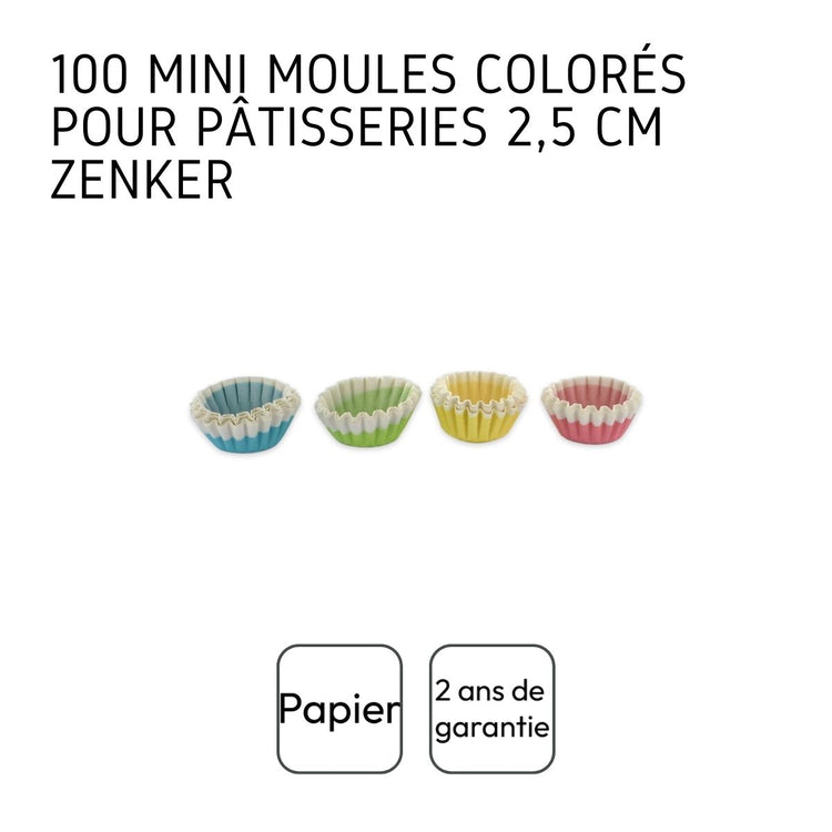 Lot de 100 barquettes alimentaires jetables 2,5 cm Zenker