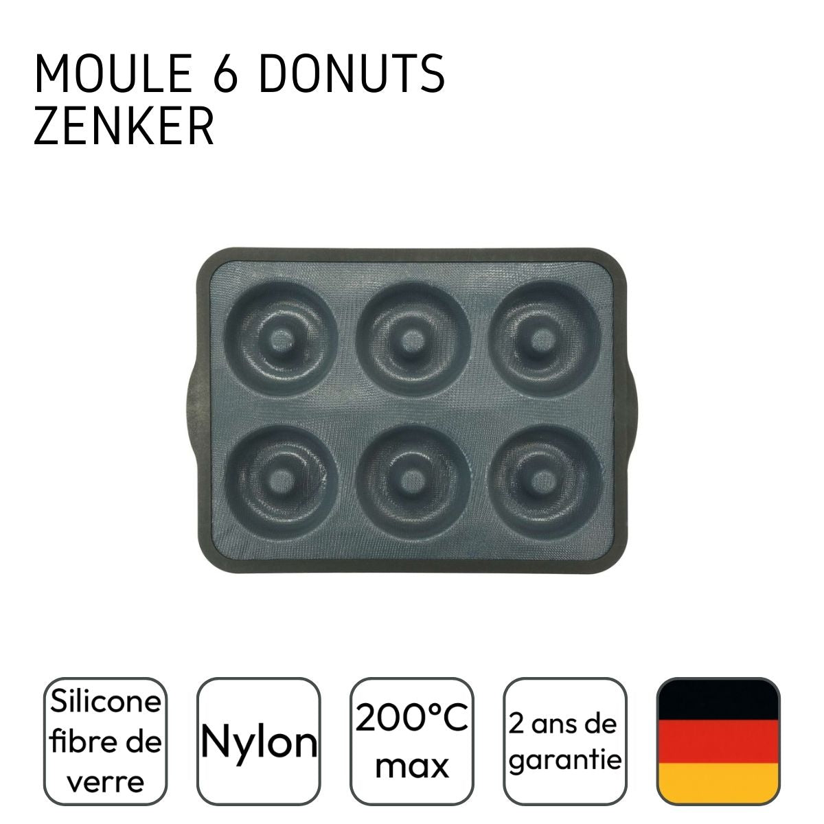 Moule 6 donuts Zenker Silicone fibre de verre