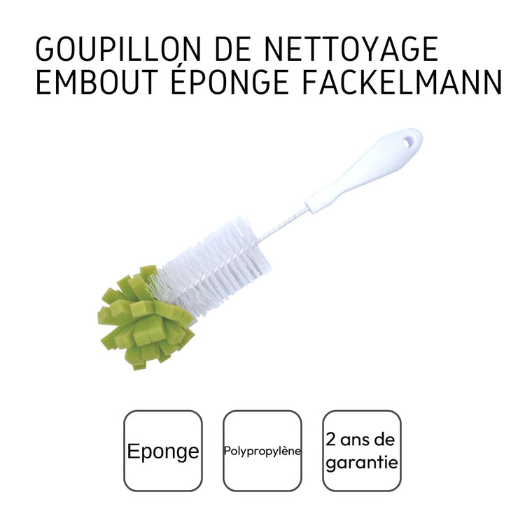 Goupillon pour bouteille avec embout éponge Fackelmann Tecno