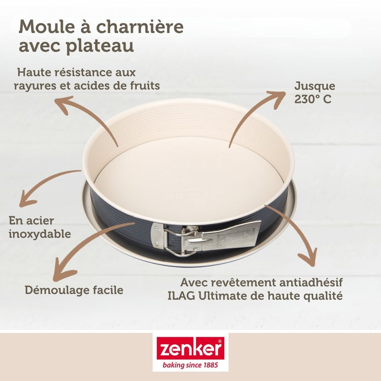 Moule à manqué à charnière Zenker Crème noir 27 cm