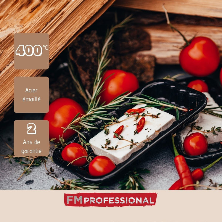 Plat à barbecue en acier émaillé 21 x 12 cm FM Professional Barbecue